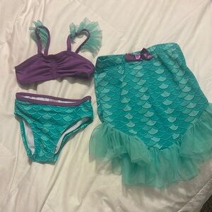 Circo Purple and Teal Kids Swim Bikini Set
